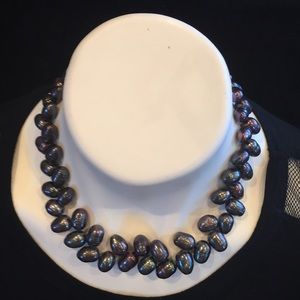 Gray pearl necklace